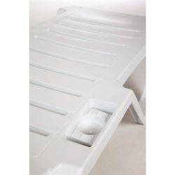 Polypropylene Sun Loungers White (Pack of 2)