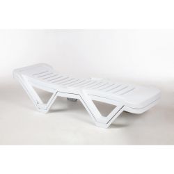 Polypropylene Sun Loungers White (Pack of 2)