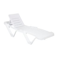 Polypropylene Sun Loungers White (Pack of 2)
