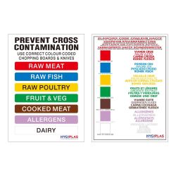 Hygiplas High Density Chopping Board Set with Rack 455x305x12mm (6 Pack)