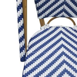 Bolero Parisian Style Rattan Side Chair Blue (2 Pack)