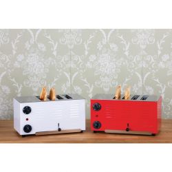 Rowlett Regent 4 Slot Toaster Traffic Red with 2x Additional Elements