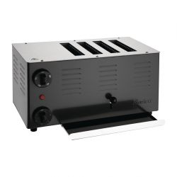 Rowlett Regent 4 Slot Toaster Jet Black with 2x Additional Elements