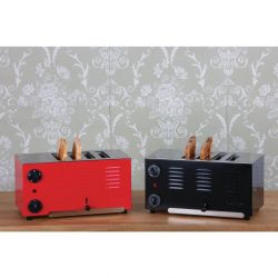 Rowlett Regent 4 Slot Toaster Jet Black with 2x Additional Elements