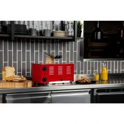 Rowlett Regent 4 Slot Toaster Traffic Red with 2x Additional Elements
