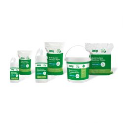 Jantex Green Surface Sanitiser Wipes Starter Tub 200mm (400 Pack)