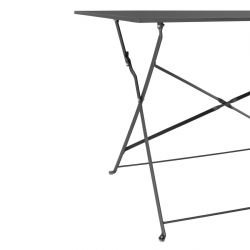 Bolero Perth Black Pavement Style Folding Table 1100x700mm