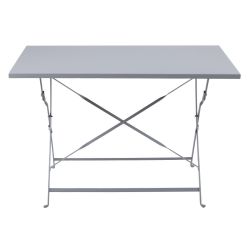 Bolero Perth Grey Pavement Style Folding Table 1100x700mm