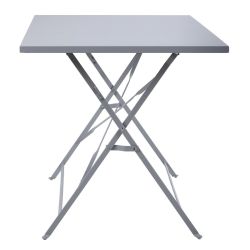 Bolero Perth Grey Pavement Style Folding Table 1100x700mm