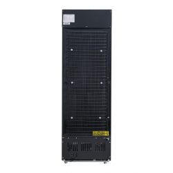 Nisbets Essentials Upright Display Cooler Black with Light Box - 354Ltr