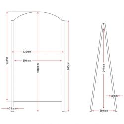 Olympia Metal Framed Pavement Board 1040 x 600mm