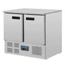 Polar G-Series Double Door Counter Fridge with Granite Work Top 240Ltr