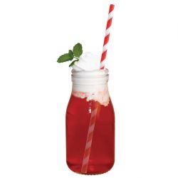 Olympia Glass Mini Milk Bottles 200ml (12 pack)