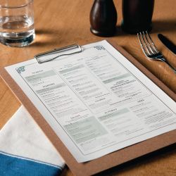 Olympia Wooden Menu Presentation Clipboard