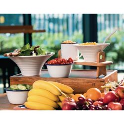 Olympia Enamel Pudding Bowls 155mm (Pack of 6)