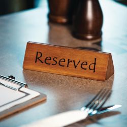 Olympia Acacia Menu Holder and Reserved Sign (10 pack)