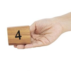 Olympia Acacia Table Number Signs Numbers 1-10 (Pack of 10)