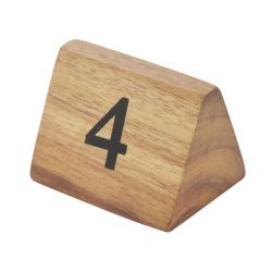 Olympia Acacia Table Number Signs Numbers 1-10 (Pack of 10)