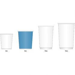 Fiesta Recyclable Coffee Cups Ripple Wall Red 225ml / 8oz (500 Pack)