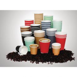 Fiesta Recyclable Espresso Cups Single Wall Black 114ml (50 Pack)