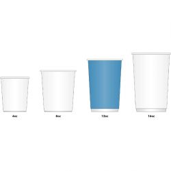 Fiesta Recyclable Single Wall Takeaway Coffee Cups Turquoise 340ml (1000 Pack)