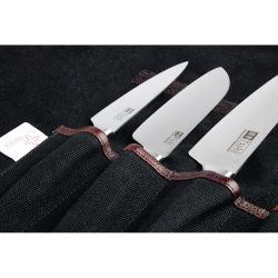 Boldric Canvas Knife Bag Black 6 Slots
