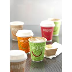 Huhtamaki Enjoy Double Wall Disposable Hot Cups 250ml (875 Pack)