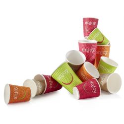 Huhtamaki Enjoy Double Wall Disposable Hot Cups 250ml (875 Pack)