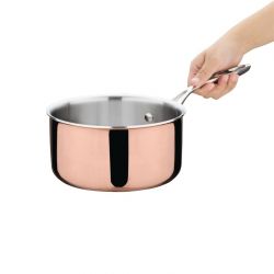Vogue Copper Tri-Wall Saucepan 180mm