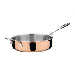 Vogue Copper Tri-Wall Saut Pan 24cm