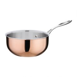 Vogue Copper Tri-Wall Flared Saut Pan 20cm