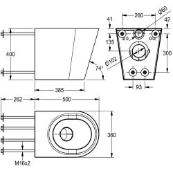 KWC DVS Floor Stand Toilet Stainless Steel