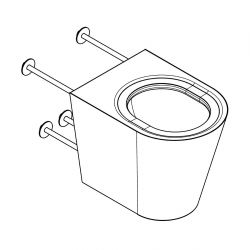 KWC DVS Floor Stand Toilet Stainless Steel