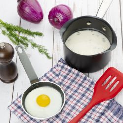 Vogue Aluminium Non-Stick Milk Pan 14cm