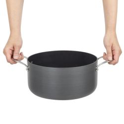 Vogue Anodised Aluminium Non-Stick Casserole Pan 24cm