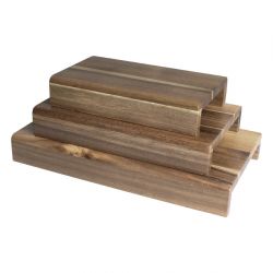 Olympia Acacia Wood Riser Set (3 Pack)