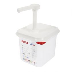 Araven Sauce Dispenser with Pump GN 1/6 Transparent 2.6Ltr