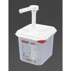 Araven Sauce Dispenser with Pump GN 1/6 Transparent 2.6Ltr