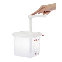 Araven Sauce Dispenser with Pump GN 1/6 Transparent 2.6Ltr