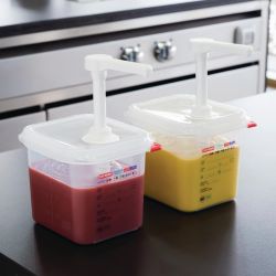 Araven Sauce Dispenser with Pump GN 1/6 Transparent 2.6Ltr