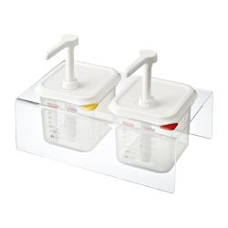 Araven Sauce Dispensers with Pump GN 1/6 Transparent 2.6Ltr (Pack of 2)