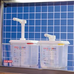 Araven Sauce Dispensers with Pump GN 1/6 Transparent 2.6Ltr (Pack of 2)