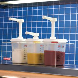 Araven Sauce Dispensers with Pump GN 1/9 Transparent 1.5Ltr (3 pack)