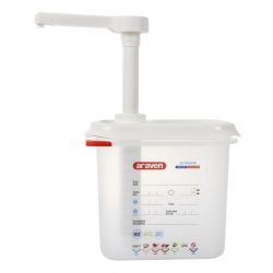 Araven Sauce Dispensers with Pump GN 1/9 Transparent 1.5Ltr (3 pack)