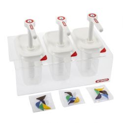 Araven Sauce Dispensers with Pump GN 1/9 Transparent 1.5Ltr (3 pack)