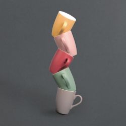 Olympia Matt Pastel Mug Grey 340ml (Pack of 6)