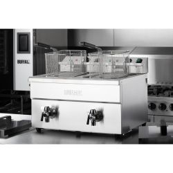 Buffalo Twin Tank Induction Fryer 2x3kW