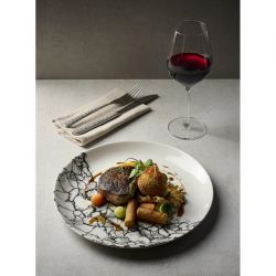 Churchill Kintsugi Accents Quartz Black Evolve Coupe Plate 286mm (12 Pack)