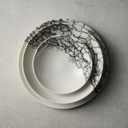 Churchill Kintsugi Accents Quartz Black Evolve Coupe Plate 286mm (12 Pack)