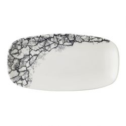 Churchill Kintsugi Accents Quartz Black Chefs Oblong Plate 298 x 152mm (12 Pack)